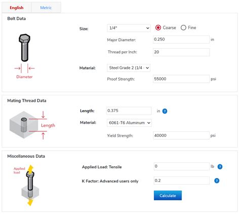 Bolt Torque Calculator .